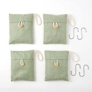 주머니 프레쉬 나무 4p세트 탈취 활성탄 냉장고 공기정화 제습 습기제거 냄새제거 차량 숯 대