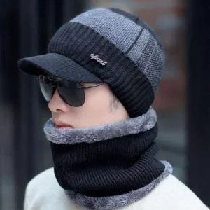 남성 겨울 방한 등산 골프 귀마개 모자 넥워머 세트