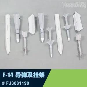 수집품 RC Freewing 트윈 비행기 제트 F-14 F14 Tomcat용 장식 미사일 가변 스윕 윙 포함 80mm