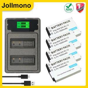 EN-EL12 1500mAh 배터리 및 LED USB 충전기 Nikon Coolpix A1000 B600 W300 S8100