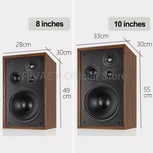 300W 패시브 북쉘프 스피커 HiFi 베이스 필름 트위터 8/10인치 전면 고음질 홈시어터 스테레오 오디오 사