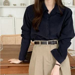 여성골덴셔츠 코듀로이 루즈핏 가을 겨울 셔츠남방