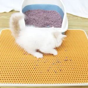 고양이 화장실 매트 모래 패드 발판 모양 배변 방지