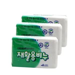 풍부한거품 소프랜드 재활용비누 3개입 240g