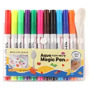아쿠아워터매직펜 물에뜨는워터펜 11색 워터팬 매직펜 아쿠아매직펜