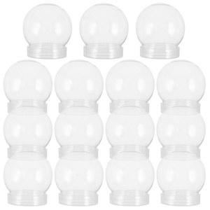 BESTOYARD 15팩 스노우 글로브 클리어 워터 글로브, DIY 공예를 위한 빈 만들기 소품, 크리스마스 장식, 페인트, 패브릭, 글리터, 캔디, 사진, 미니 트리로 채울 수 있습니다