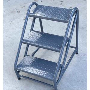 철제 계단 3단 철계단제작 다락방 알루미늄사다리 지상 철계단 그레이 발받침대