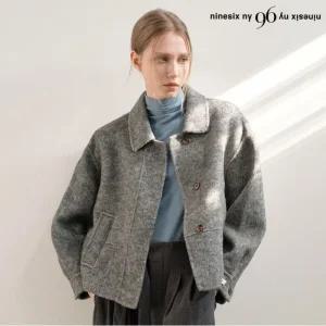 카라넥 버튼업 하프 울 코트 (NP4JH002L0)