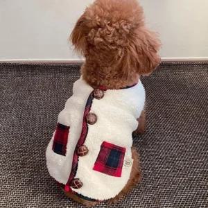 크리스마스 강아지 겨울 베스트 옷 후리스 조끼 반려견