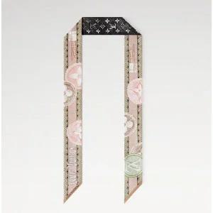 [LOUIS VUITTON]24FW 루이비통 여성 메르뵈이외즈 BB 방도 트윌리 스카프 블랙핑크 M93323