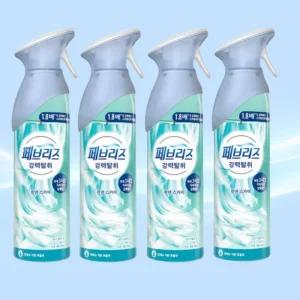 페브리즈 실내 차량 공기 탈취제 에어 강력 탈취 린넨 스카이 165g x 4개