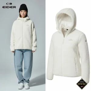 [백화점 출고] 아이더 플리스 여성 에시앙 윈드 스토퍼 자켓 크림 고어텍스 방풍 후드 털 뽀글이 점퍼 후리