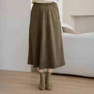 엄마옷 마담4060 보들스웨이드스커트 중년여성 데일리룩 -ZSK2510006-