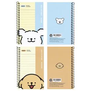 ka 카카오프렌즈 몰티즈 미니 수첩 약 70 x 120mm 휴대간편 아이디어 메모 단어/사자성어/공식 암기수첩