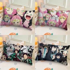 귀멸의 칼날 캐릭터 양면 베개 기숙사 침대 슈퍼 소프트 쿠션 귀칼
