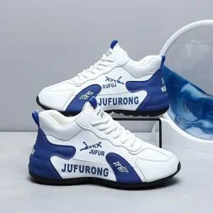 백합 패션 운동화 커플 가죽 봉녀화 소프트 바닥 가벼운 캐주얼 아버지 신발