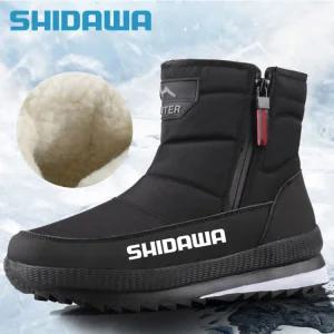 부츠플러시 방한 스포츠 방수 신발겨울 코튼 신상 남성용 낚시 방지 복 신발야외 부츠캐주얼 따뜻한 하이킹