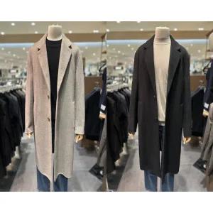 [롯데백화점]리얼지오지아 [25FW] 남성 캐시혼방 세미오버핏 핸드메이드 롱코트 3컬러 ADF4CG1801