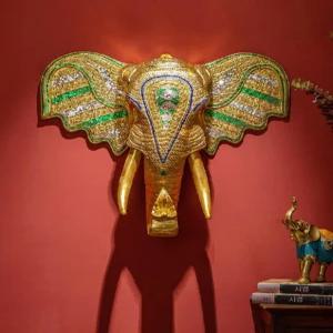 코끼리벽장식 머리 벽걸이 동물 소품 입구 카페 마사지샵
