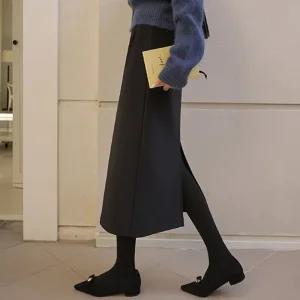 [JUST BETTER] 치즈 스판 밍크안감 스커트