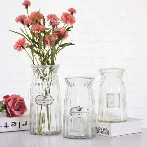 [콩심팥심]엔터콘 유리 크리스탈 투명 인테리어화병 꽃병 오브제