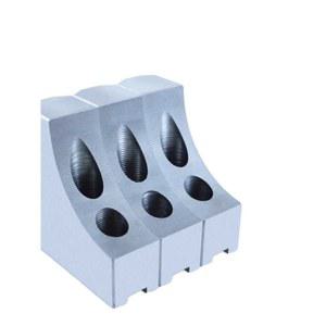 L자형 유압척 소프트죠 아크형 3클로 클로 죠 70높이 비표준 강화 척 CNC선반 곡선형 L자형 소프트 아크 8인치