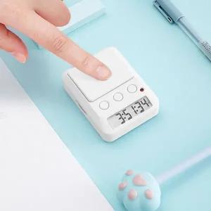 버튼식 공부 타이머 휴대용 스탑 워치 학습 시험 독서 간편