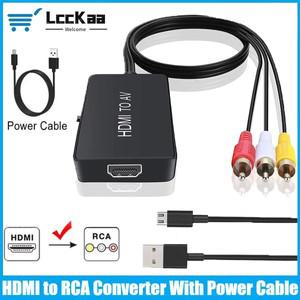 HDMI To AV 변환기 3RCA CVBs 컴포지트 비디오 오디오 어댑터는 TV 스틱 Android Box 용 PAL/NTSC를 지원합