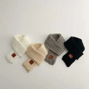 겨울 니트 데일리 쁘띠 뜨개질 보온 스카프 짧은 머플