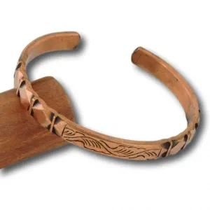 네팔에서 만든 티베트 수제 구리 팔찌