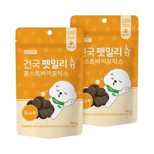[건국유업] 펫밀리츄 포스트바이오틱스 장/소화 80g 2개
