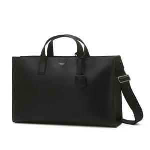 헤지스 액세서리 26SS [16인치 노트북 수납가능][KEVIN]블랙 참장식 서류형 크로스 겸용 토트백 HJBA6E850