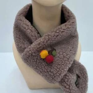 [애슬릿] 털 목도리 여성 뽀글이 퍼 고리 넥워머 방한 쁘띠 머플러