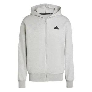 아디다스 퓨처 아이콘 더블니트 후드집업 그레이 IW8597