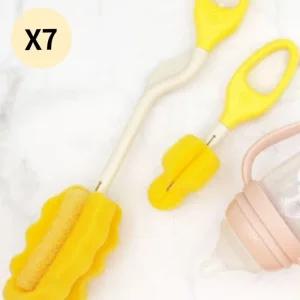 Soonsooa 유아 아기 필터폼 젖꼭지솔 젖병솔 세트 X7개