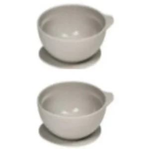 꼬꼬노리 유아 식기 실리콘 흡착볼 간식볼 그레이 X2