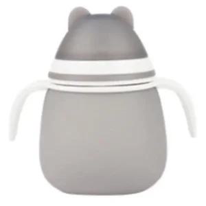 꼬꼬노리 아기 실리콘 빨대컵 스파우트컵 물병 그레이