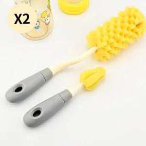 Soonsooa 유아 필터폼 세척솔 젖꼭지솔 젖병솔 세트 X2
