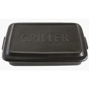 니코트 직화 접시 볼 오븐 냄비 그릇 그릴러 L 블랙