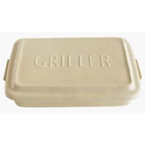 니코트 직화 접시 오븐 냄비 그릇 그릴러 L 베이지