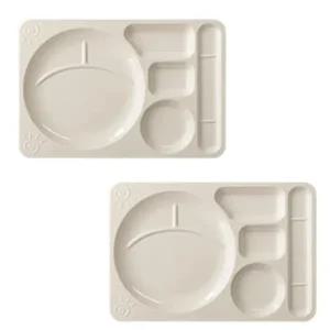 로흐야 멜라민 식판 돈까스 급식판 709 연베이지 2P