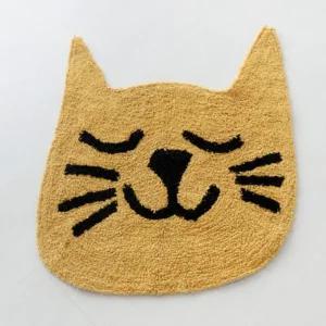 마켓비 아이방 러그 고양이 동물 침대 옐로우 55x67cm