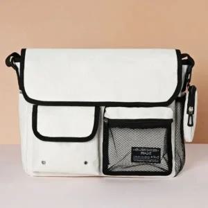 캐주얼 크로스백 메신저백 학생 보조 가방 아이보리