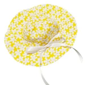 레드퍼피 애견 반려견 오버햇 모자 데이지꽃 옐로우 L