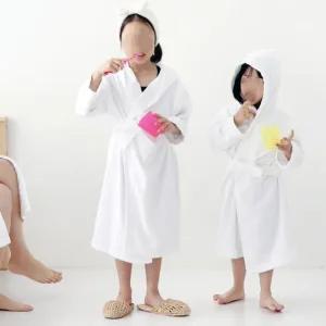 마켓비 유아 샤워 가운 목욕 비치 어린이 아동 L 흰색