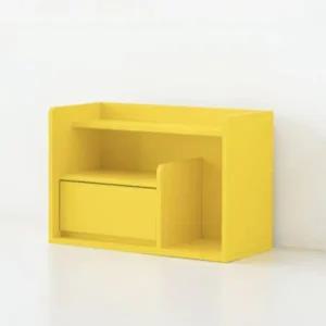 마켓비 미니 수납 선반 원목 홈카페 인테리어 옐로우