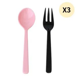 어웨이큰센스 디저트 감성 수저 포크 커트러리 X3개
