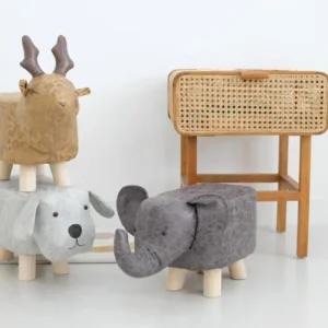 밴프 유아 동물 의자 애니멀 스툴 코끼리 진그레이