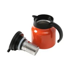 보온성 높은 이중진공 주전자 오렌지 색상 캠핑용
