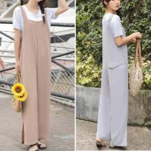 민소매 와이드 점프수트 LLB113 점프수트 멜빵바지 점